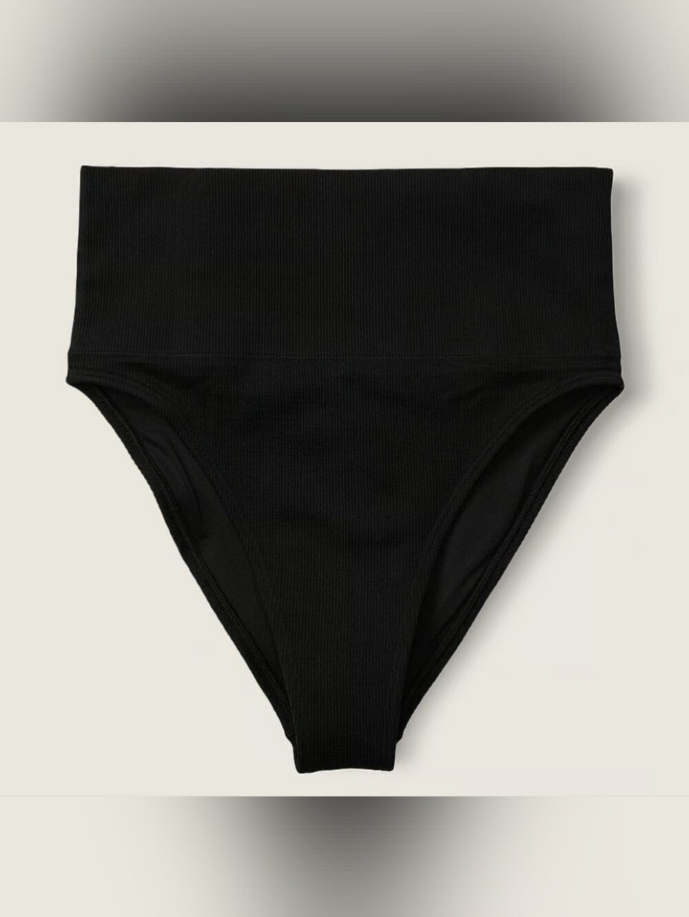 M L XL PINK Swim Seamless High Waist Bikini Bottom Black